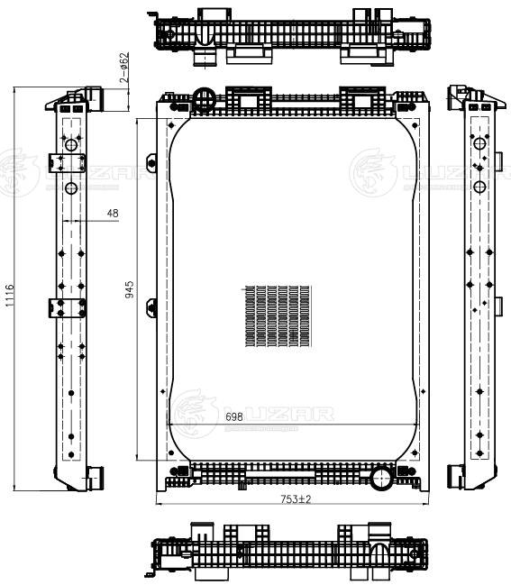 Radiator, racire motor LRc 1284 LUZAR